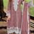 Badami embroidered silk pakistani salwar suit
