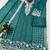 Sky embroidered silk pakistani salwar suit