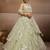 Lime green Net Sequins embroidered Lehenga Choli With Dupatta