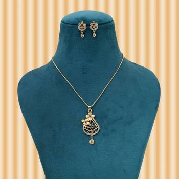 Rani color chain pendant with earring 2