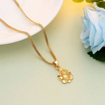 Gold color lord ganesha chain pendant 1