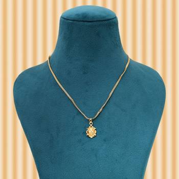 Gold color lord ganesha chain pendant 2