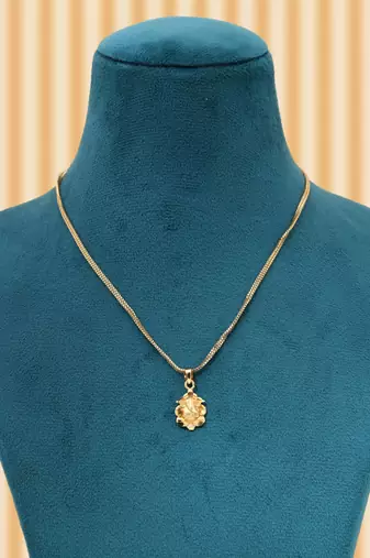 Gold color lord ganesha chain pendant
