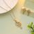 Gold color chain pendant with earring