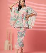 cotton pink tropical print co-ord set