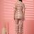 cotton brown abstract print co-ord set
