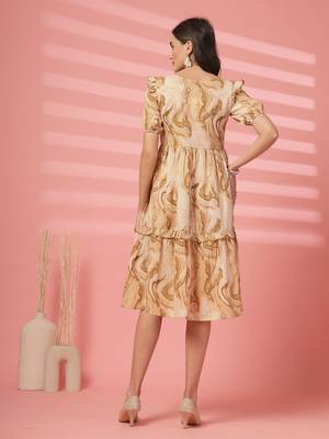 cotton off white marble print dress 2