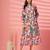 cotton multicolor abstract print shirt a-line dress