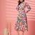 cotton multicolor abstract print shirt a-line dress