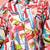 cotton multicolor abstract print shirt a-line dress
