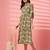 cotton olive green ethnic print maxi dress