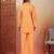 cotton schiffli solid orange co-ord set