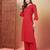 maroon cotton solid kurta set