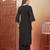 black cotton solid kurta set