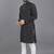 Black weaving linen cotton straight kurta