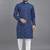 Teal weaving linen cotton straight kurta