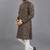 Brown weaving linen cotton straight kurta