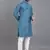 Blue weaving linen cotton straight kurta