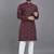 Purple weaving linen cotton straight kurta