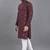 Purple weaving linen cotton straight kurta