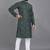 Green weaving linen cotton straight kurta