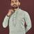 Green embroidered silk straight kurta