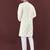 White embroidered silk straight kurta