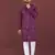 Puple embroidered silk straight kurta