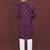 Puple embroidered silk straight kurta