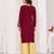Superior quality rayon fabric maroon color embroidery kurta with sharara