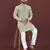 Green embroidered silk straight kurta