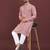 Pink embroidered silk straight kurta