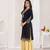 Superior quality rayon fabric black color embroidery kurta with sharara
