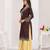 Superior quality rayon fabric coffee color embroidery kurta with sharara