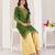 Superior quality rayon fabric light green color embroidery kurta with sharara