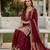 Maroon CHINON embroidered Sharara SUIT