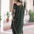 Green georgette embroidered kurta with pant and heavy dupatta