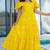 Yellow cotton embroidered dress
