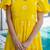 Yellow cotton embroidered dress