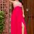 Hot pink georgette maxi dress