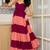 Wine & coral pink maxi dress