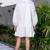 White cotton ruffle dress