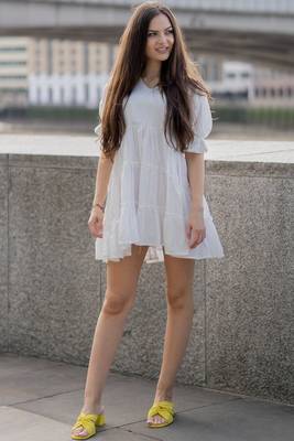 Whitecotton ruffle dress 3