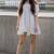 Whitecotton ruffle dress