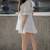 Whitecotton ruffle dress