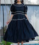 Soot black cotton dress