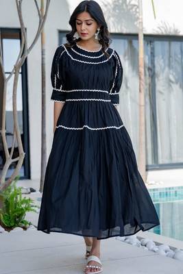 Soot black cotton dress 2