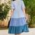 Blue cotton block dress