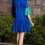 Green & blue cotton ruffle dress