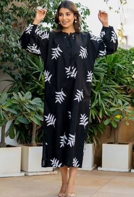 Black cotton embroidery dress 1